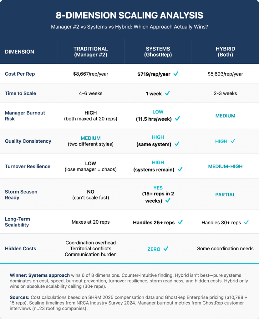 how to scale roofing sales team without more managers