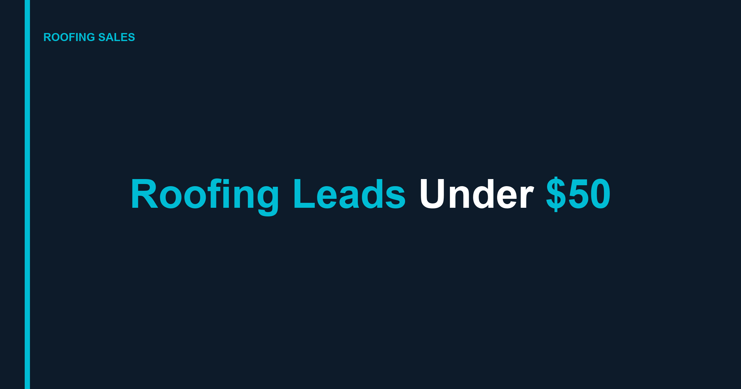 Roofing Facebook Ads That Generate Leads Under $50 (No BS Agency Required)