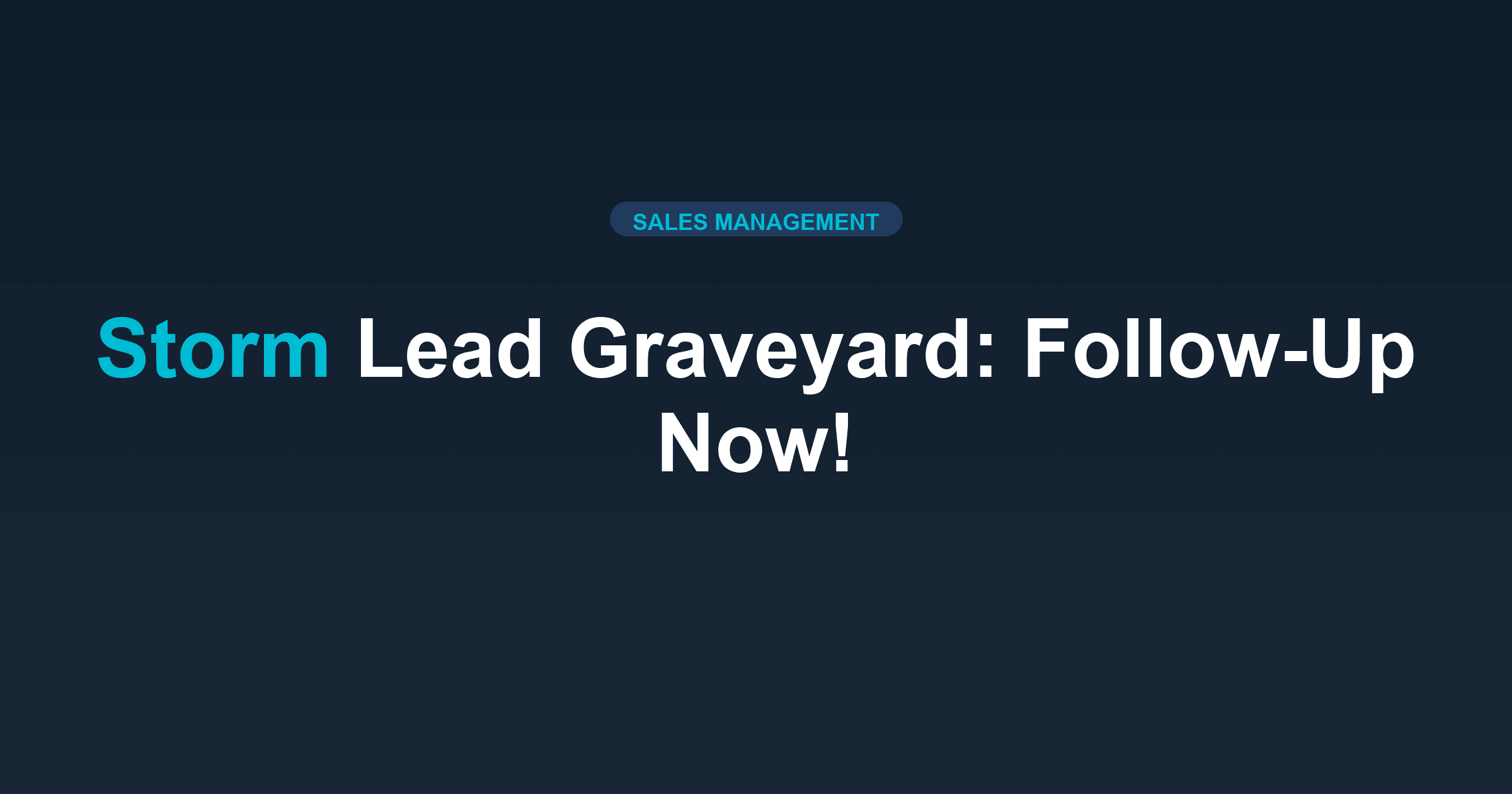 Storm Lead Graveyard: What Happens Without Follow-Up